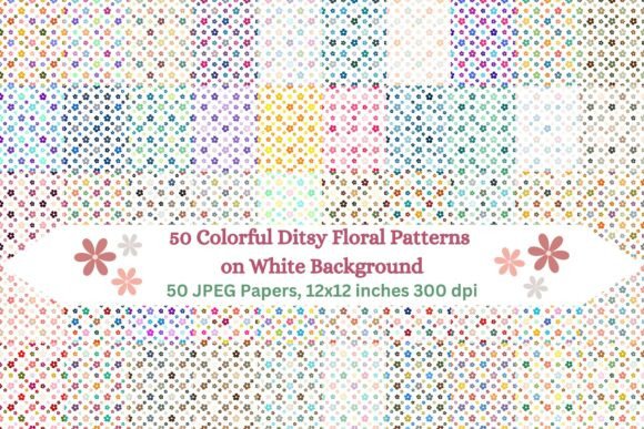 50 Colorful Ditsy Floral Patterns