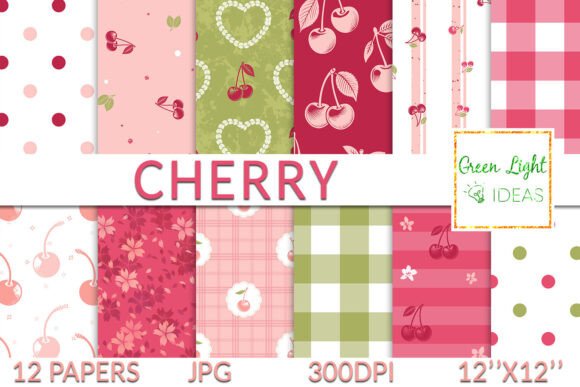 Cherry Digital Papers, Cherries Patterns: A Comprehensive Evaluation for Crafters and Designers
