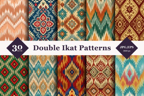 Double Ikat Seamless Patterns 03: A Guide to Timeless Elegance in Design