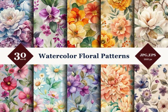 Integrating Watercolor Floral Seamless Patterns 02 into Modern Design Workflows
