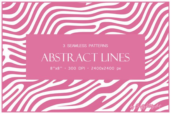 Pink Fingerprint Lines Seamless Patterns