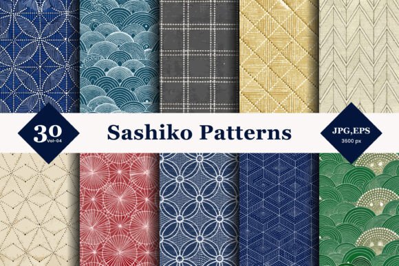 Reviving Heritage: The Strategic Value of Sashiko Style Seamless Patterns 04 in Modern Design
