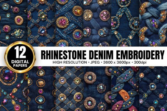 Rhinestones Denim Embroidery Patterns: Elevating Your Creative Projects