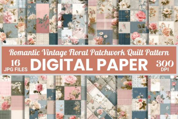 Romantic Floral Patchwork Quilt Patterns