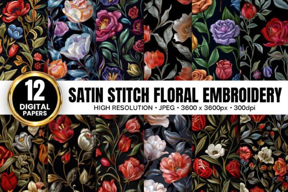 Satin Stitch Flowers Embroidery Patterns: A Digital Asset Review