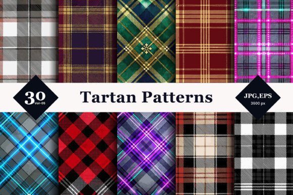 Tartan Style Seamless Patterns 05