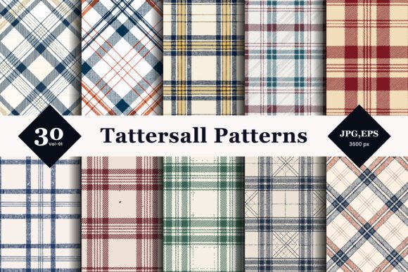 Tattersall Style Seamless Patterns 01