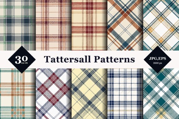 Tattersall Style Seamless Patterns 05: Elevating Design with Timeless Grids