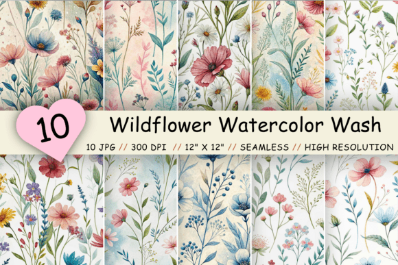 Unlocking the Artistic Potential of Wildflower Watercolor Wash Patterns in Digital Design