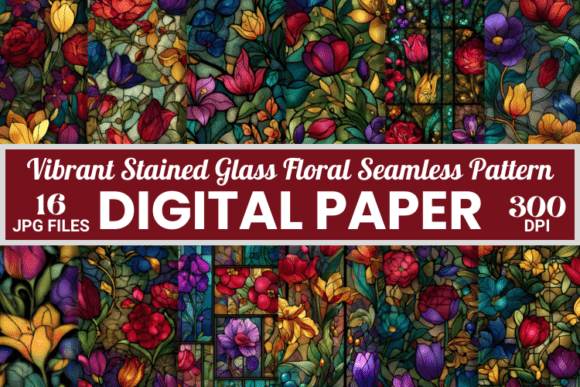 Vibrant Stained Glass Floral Patterns: Elevating Your 2025 Digital Design Projects