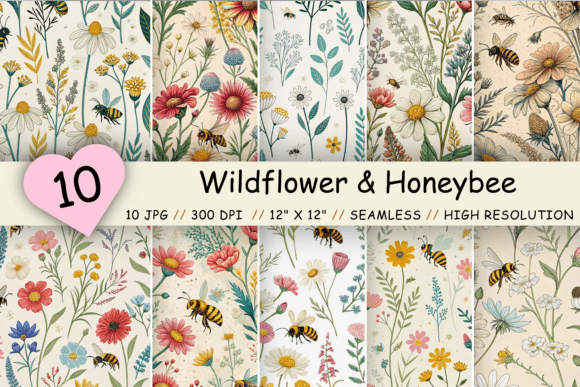 Wildflower Honeybee Harmony Patterns