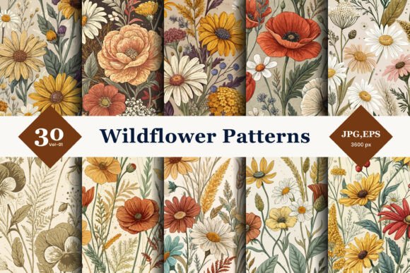 Wildflower Seamless Patterns 01: A Comprehensive Guide to Nature-Inspired Design Assets